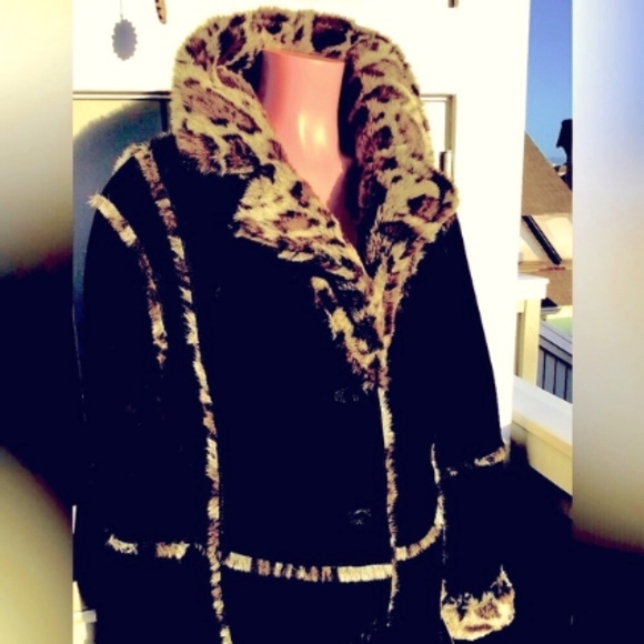 Randolph Duke Jackets & Blazers - VINTAGE RANDOLPH DUKE 2X LEATHER COAT /SOFT FAUX FUR ~ REVERSIBLE